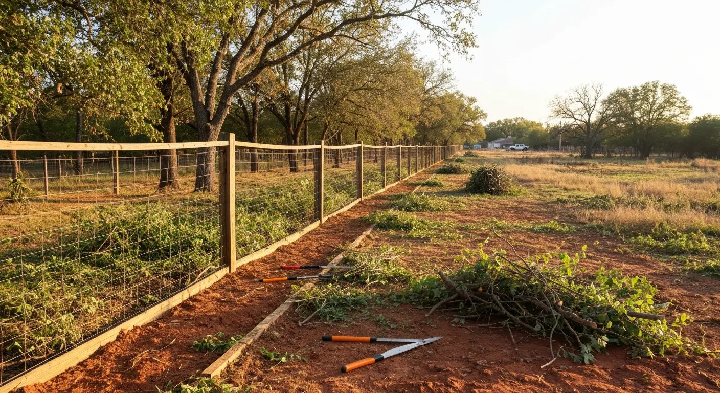 Fence line clearing project