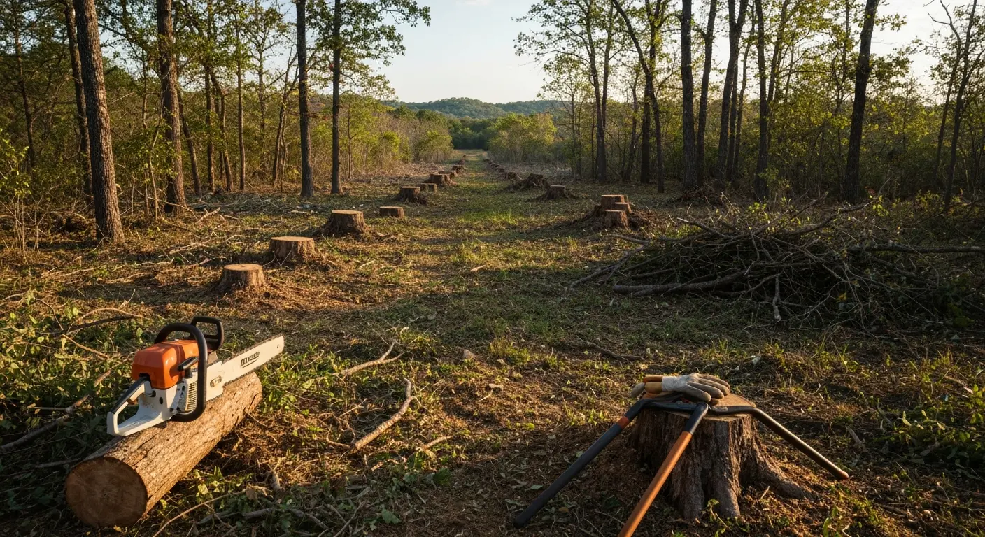 Hunting property clearing project