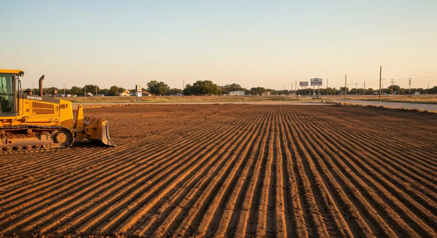 Commercial site prep near Campus Corner