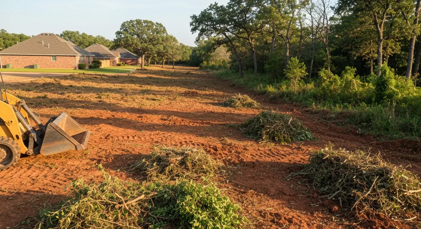 Brush clearing on Muskogee property