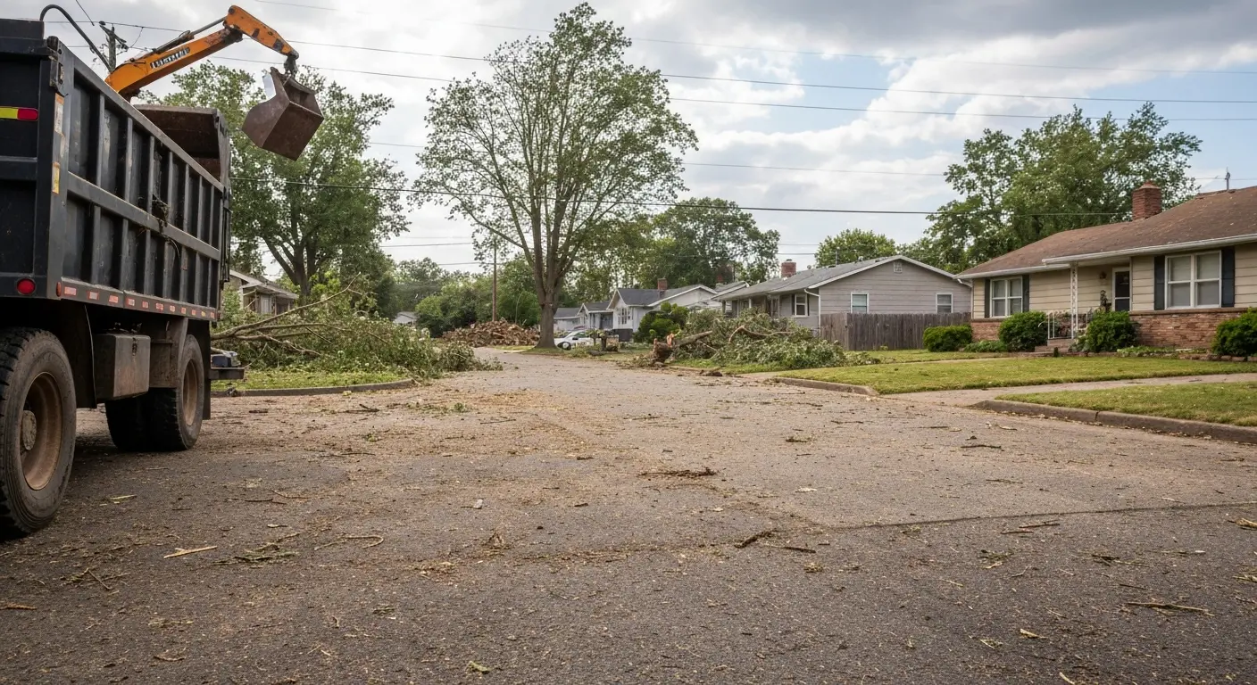 Storm cleanup and debris removal in Oakhurst