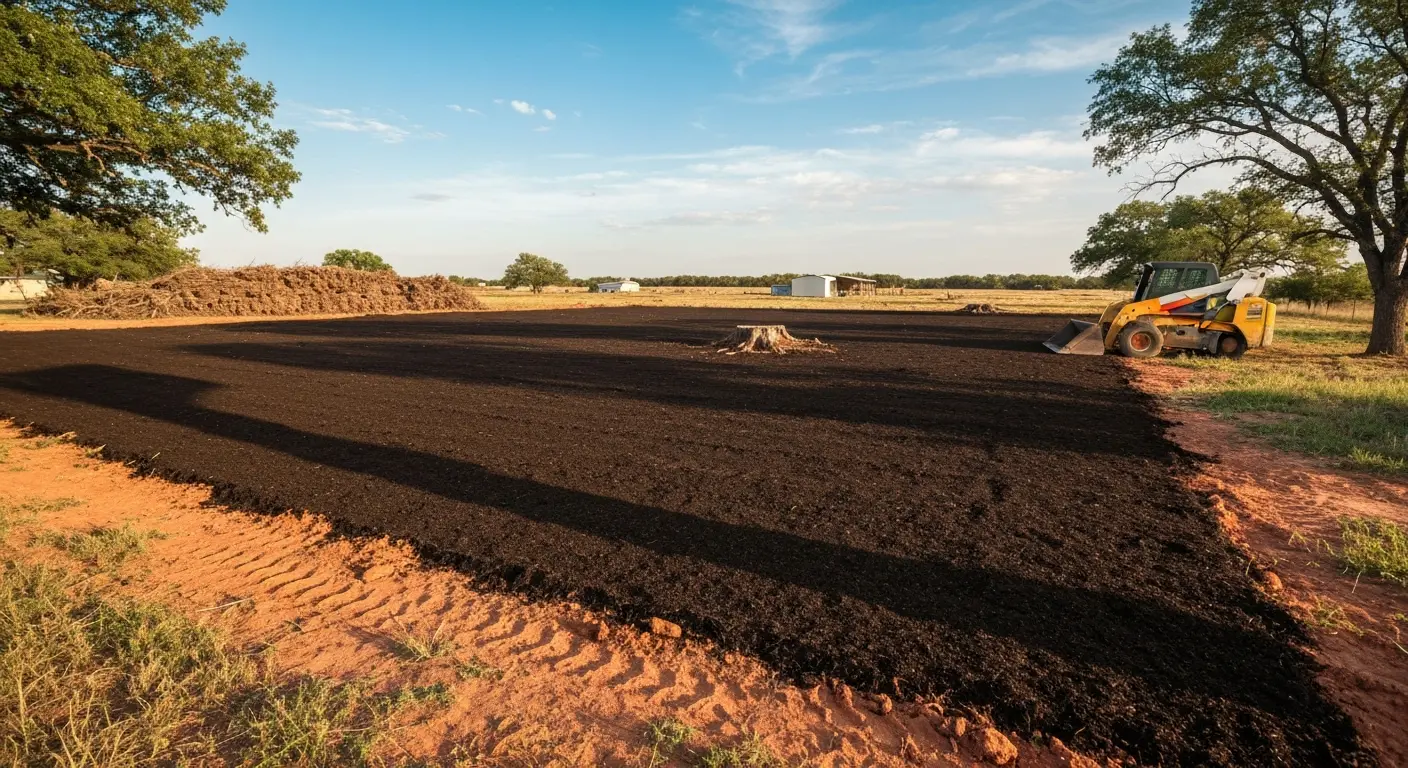 Residential lot cleared in Pryor, OK