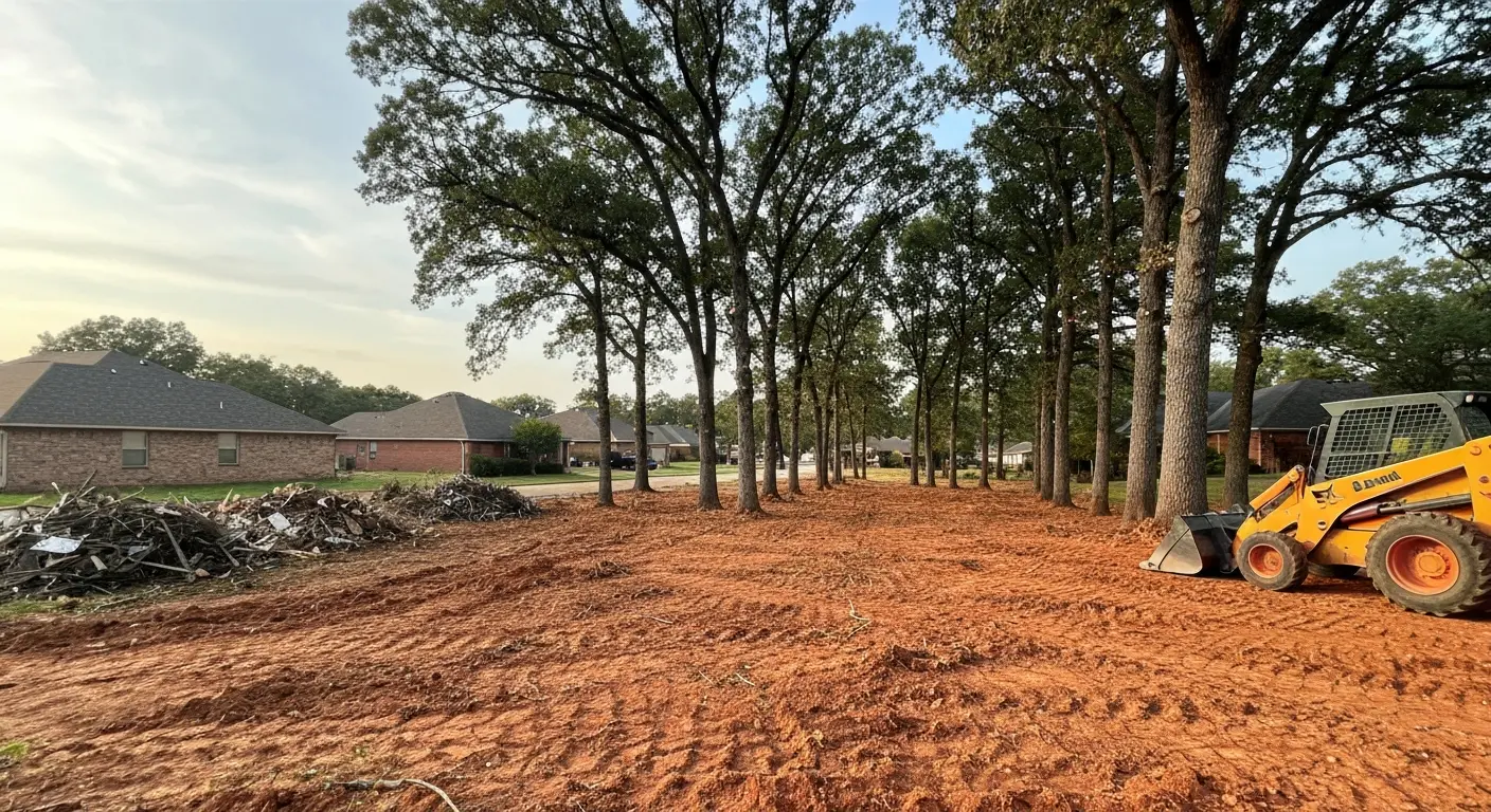 Residential lot clearing in Bixby