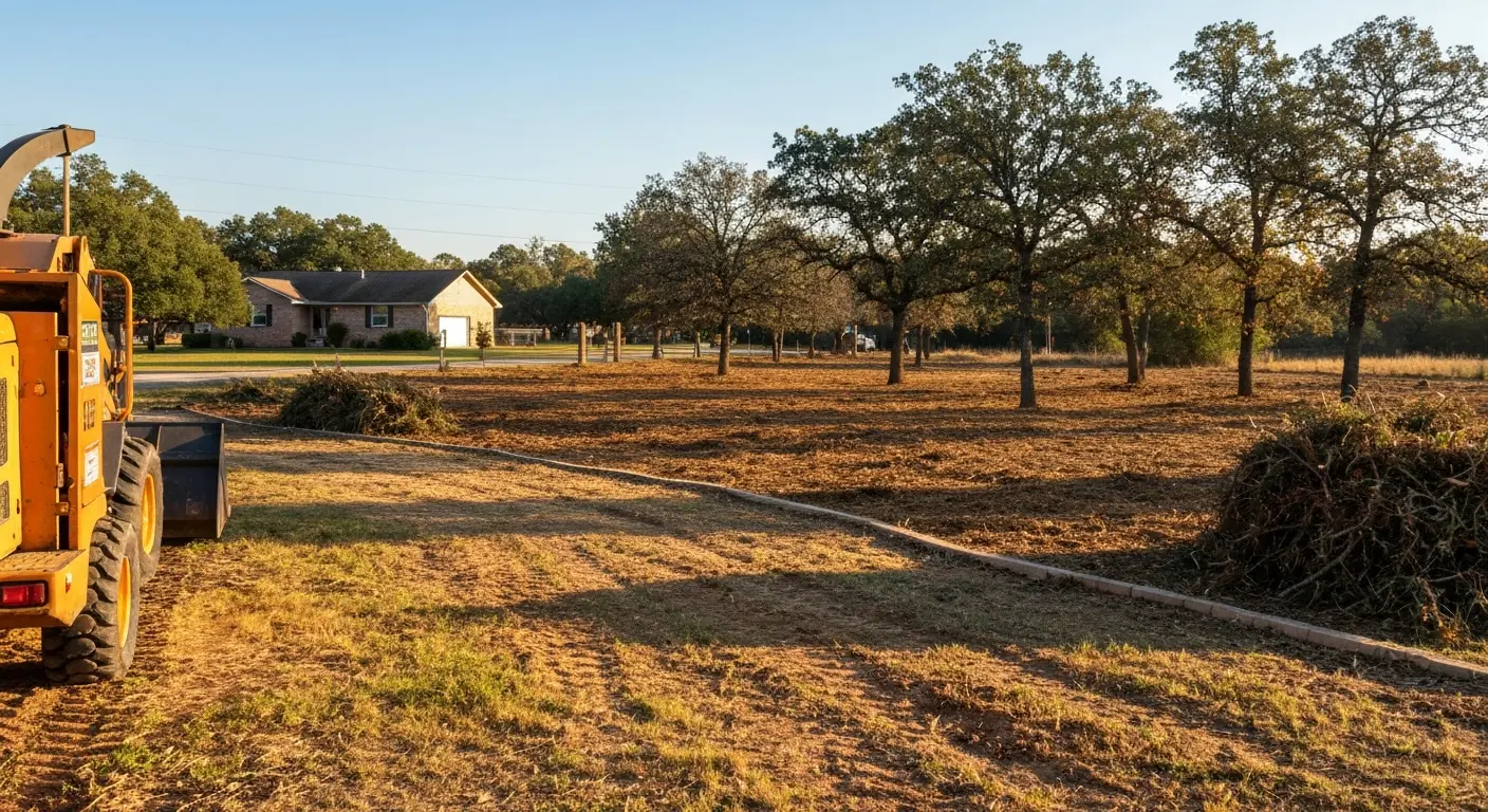 Brush clearing on residential property
