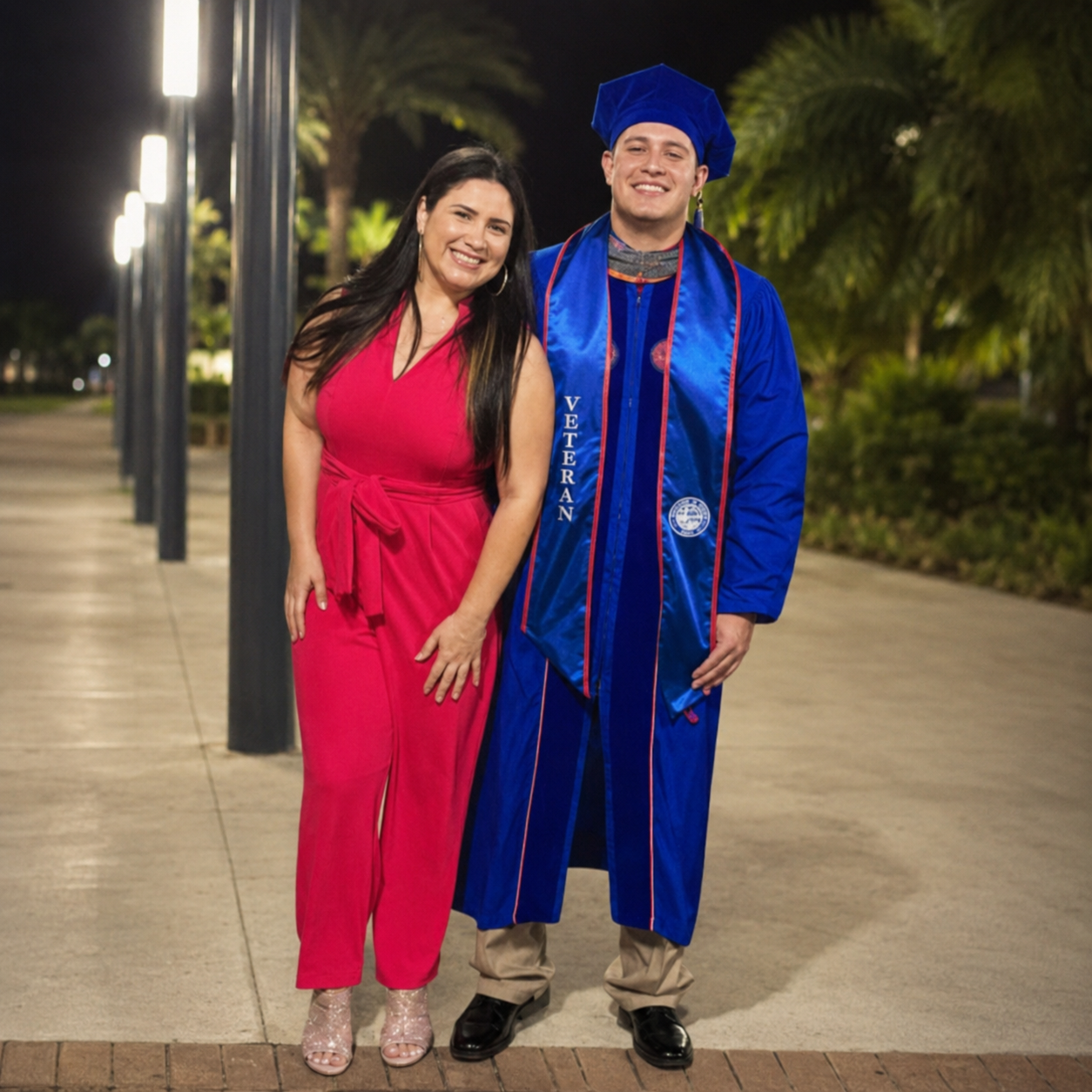 Desiree Menendez with her veterinarian brother
