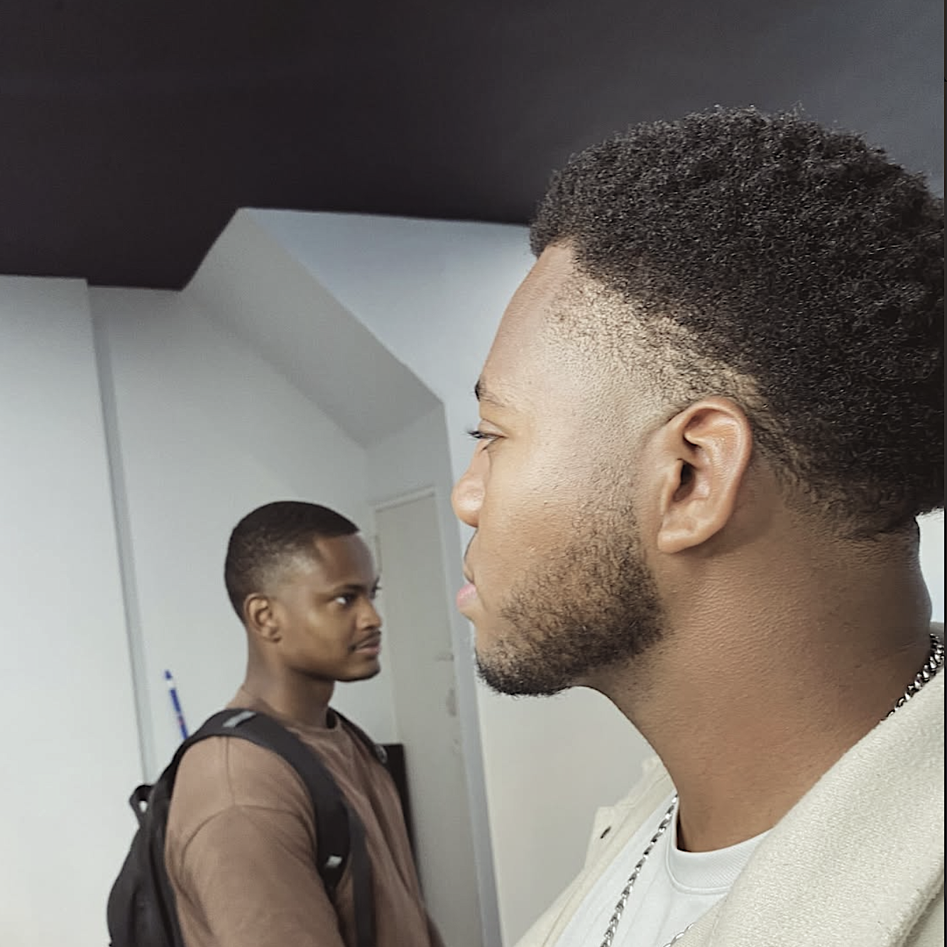 Two clients with fresh cuts