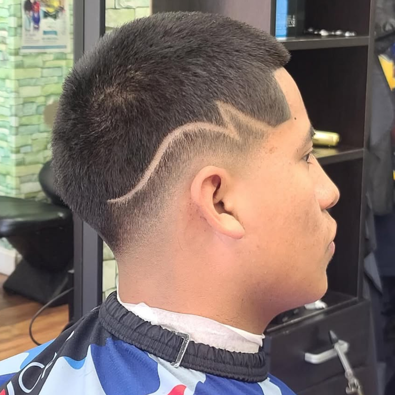 Side fade with hair art design