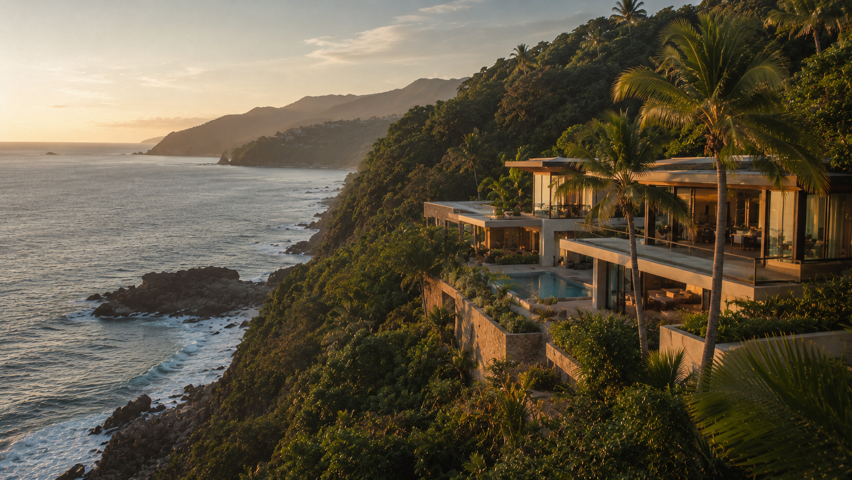 Riviera Nayarit cliffside villa where jungle meets Pacific Ocean