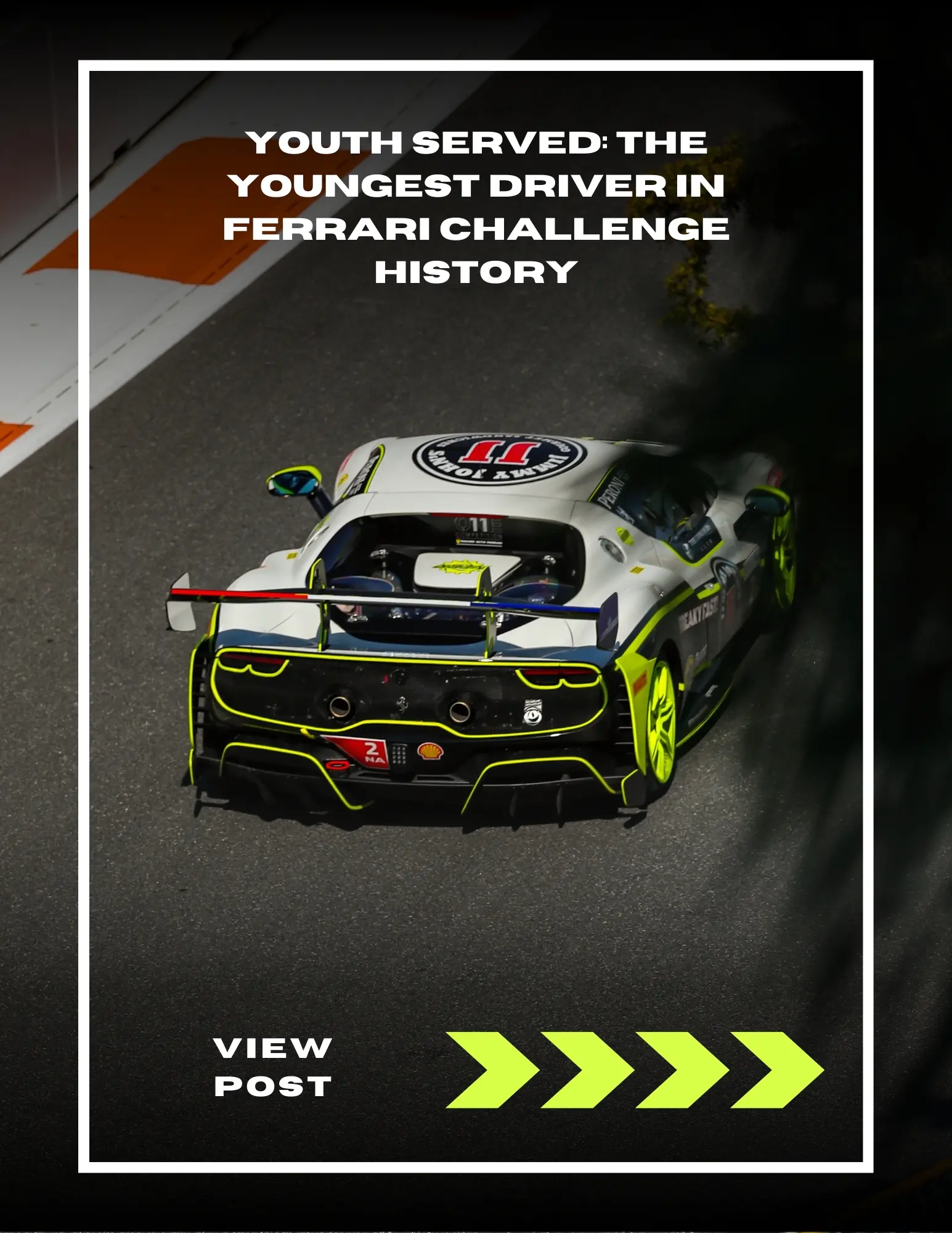 Johnny Kaminskey's Ferrari Challenge Vehicle on Track