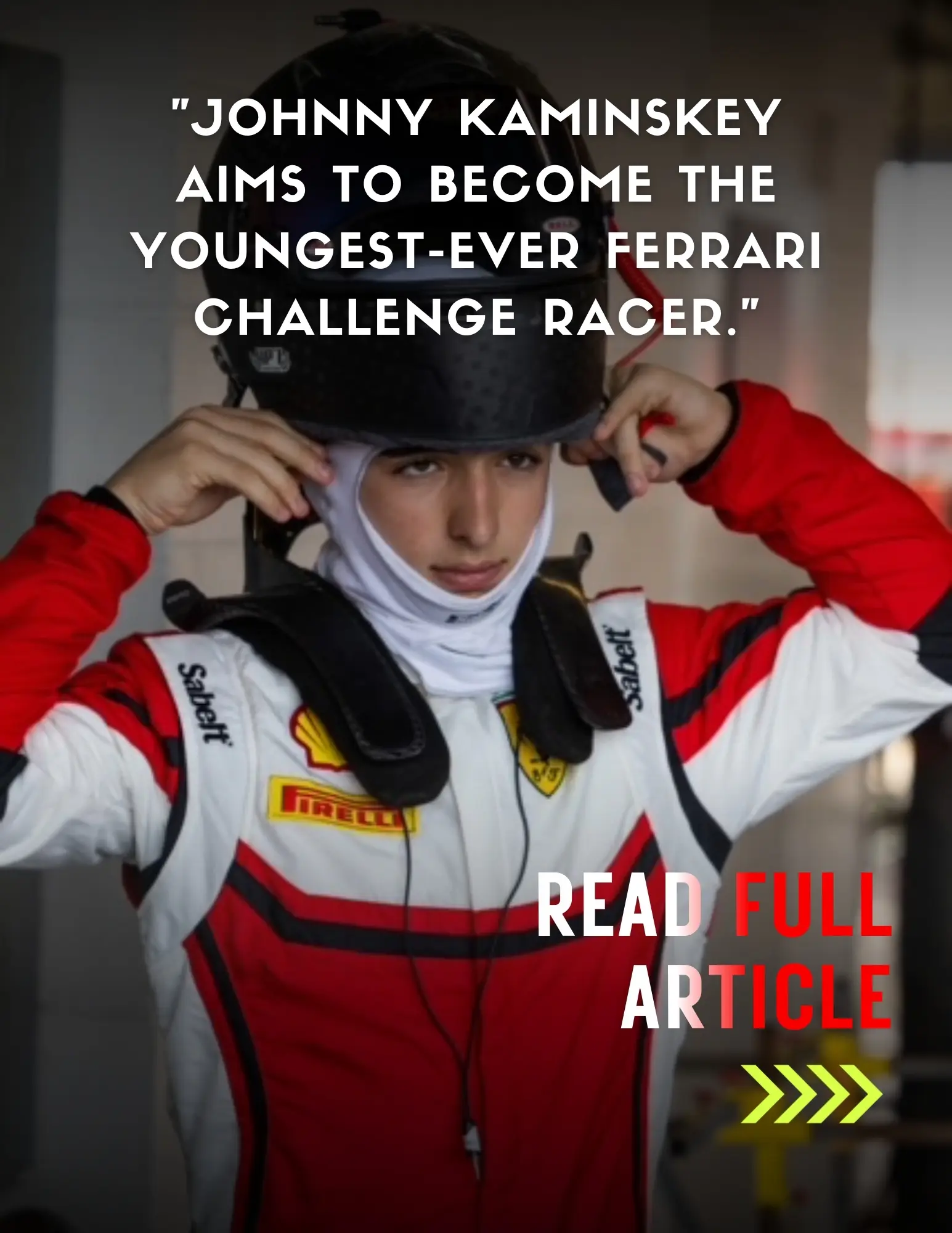 Johnny Kaminskey aims to become youngest-ever Ferrari Challenge racer
