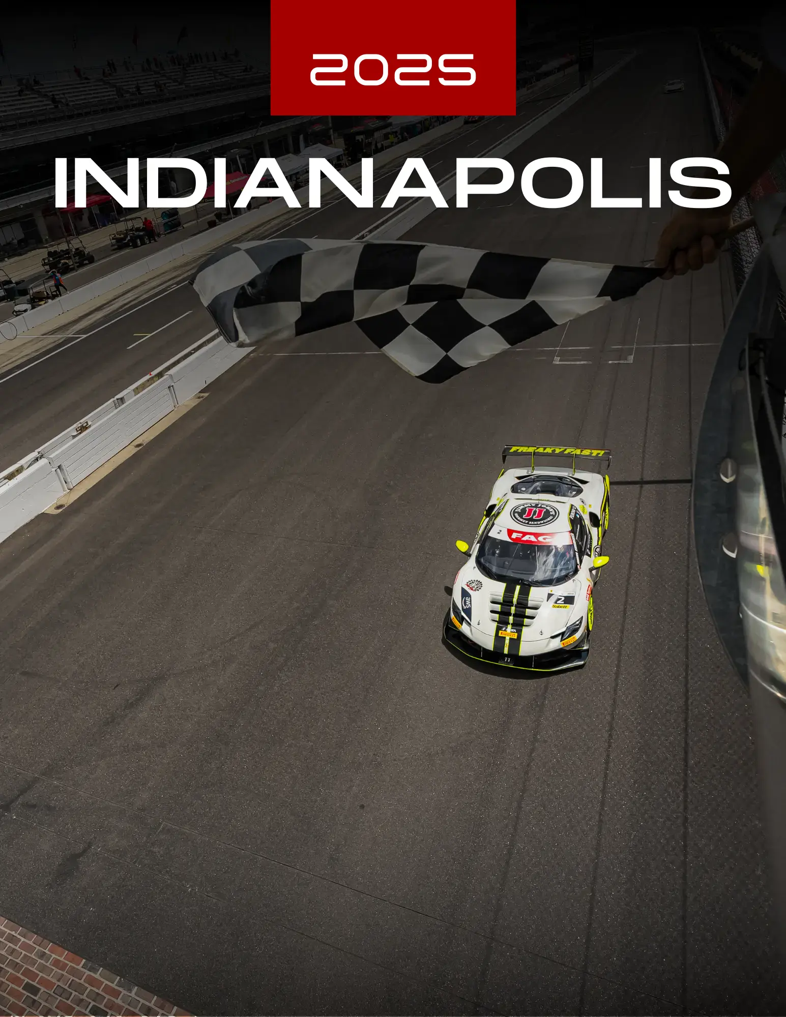 Johnny Kaminskey's Car on Track at Indianapolis