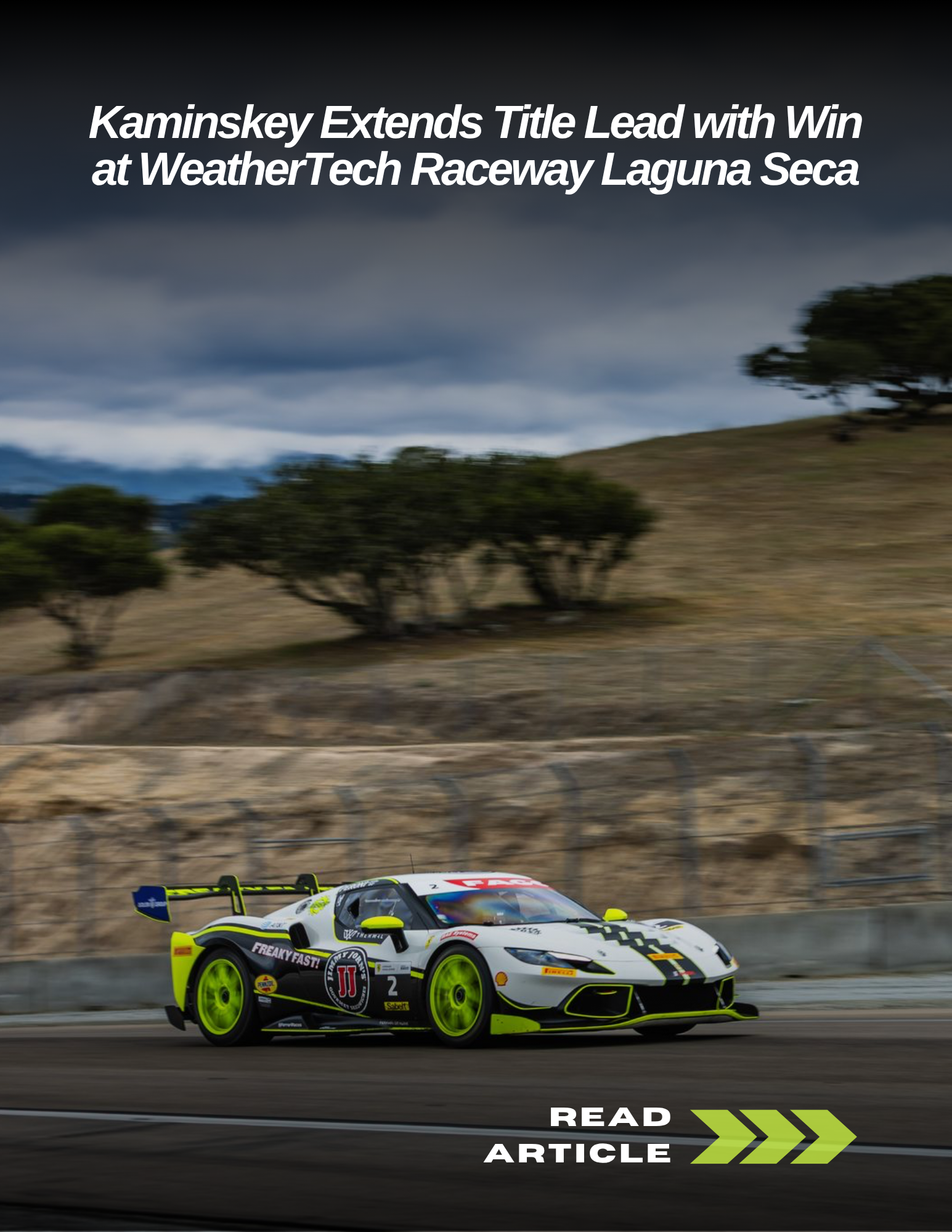 Johnny Kaminskey's Ferrari Challenge Vehicle on Track