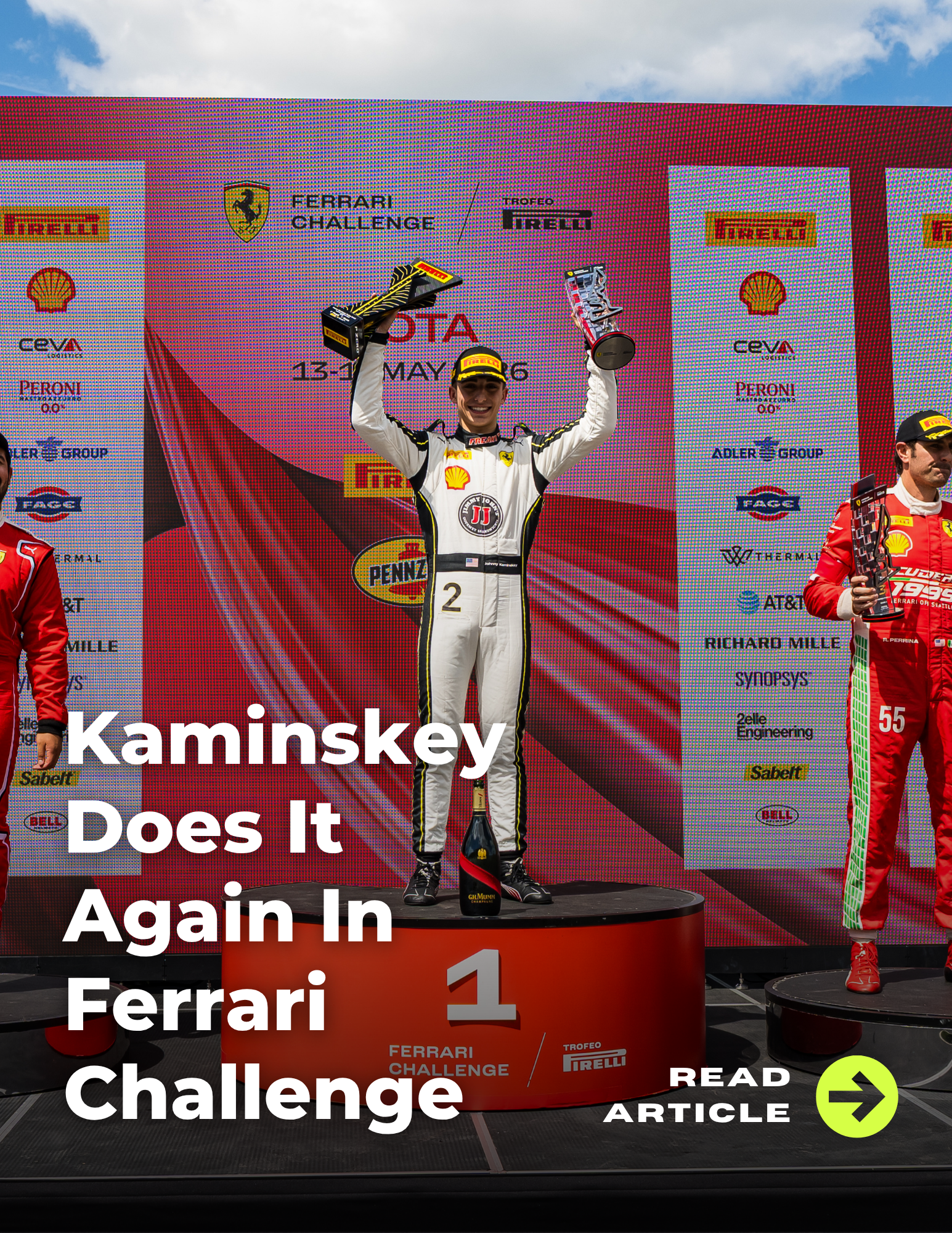 Johnny Kaminskey Ferrari Challenge debut Sonoma
