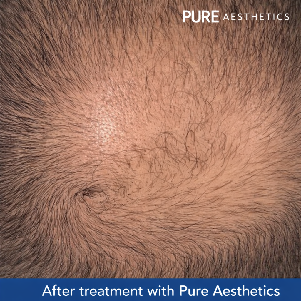 After scalp treatment