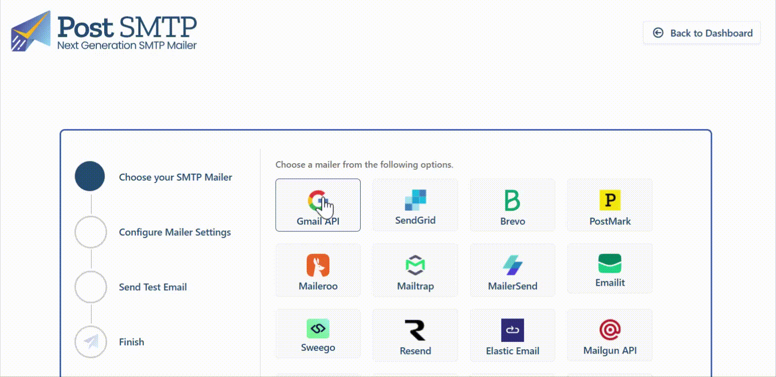 Postman SMTP Setup - Gmail one click GIF