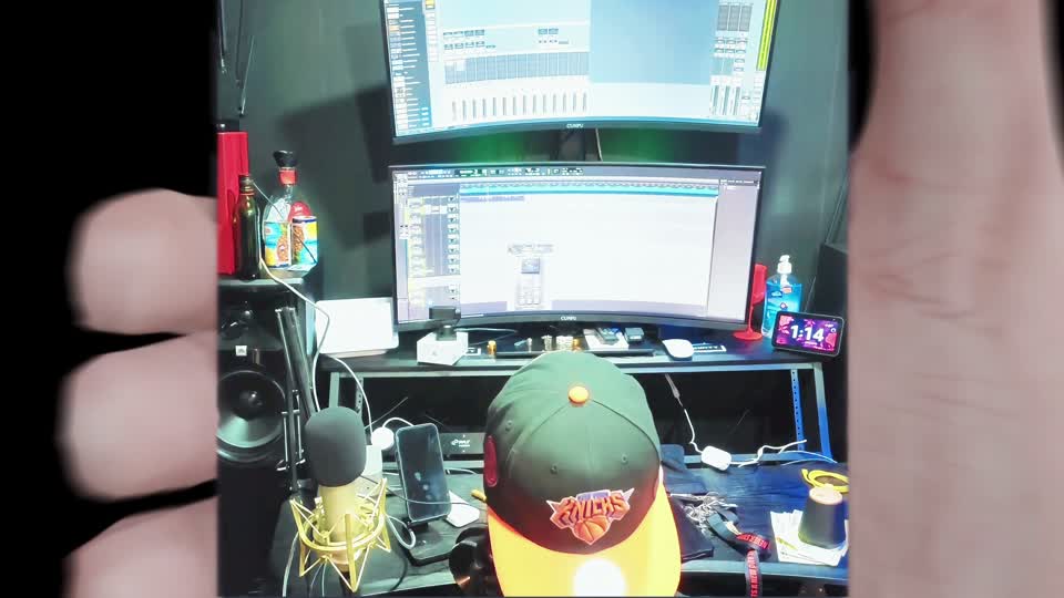 AyeMontie at the 757 Dream Lab Studio audio workstation
