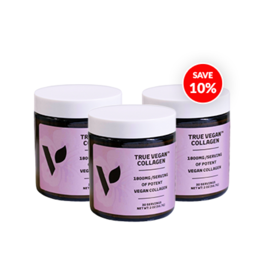 Three Veggimins Vegan Collagen Bottles