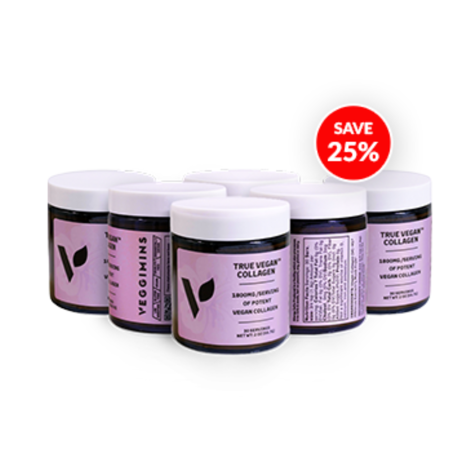 Six Veggimins Vegan Collagen Bottles