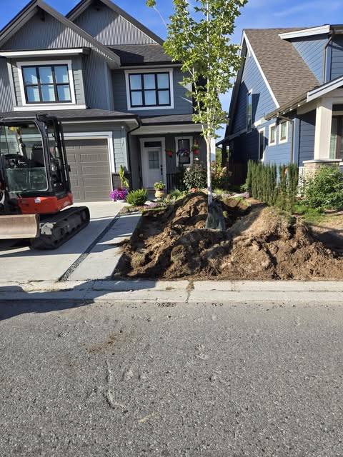 Front yard excavation prep