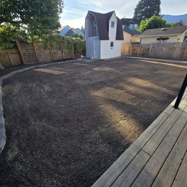 Graded hardscape base ready for finish