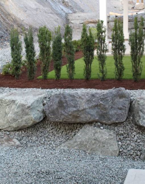 Retaining wall construction detail