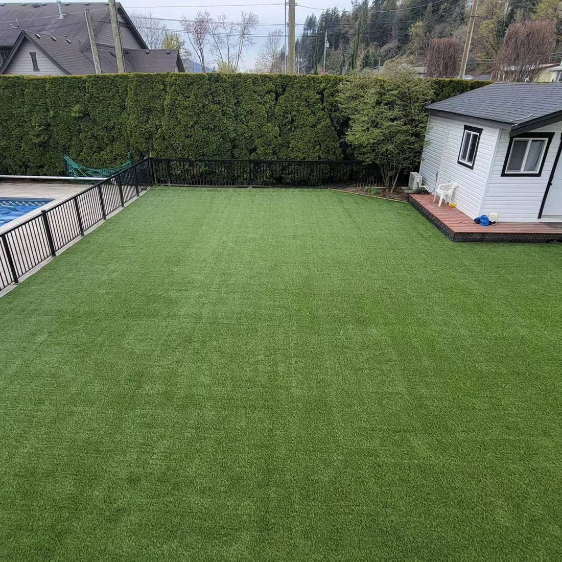 Wesma artificial turf project — finished lawn