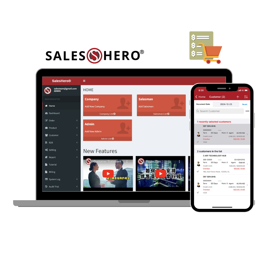 sales order app interface