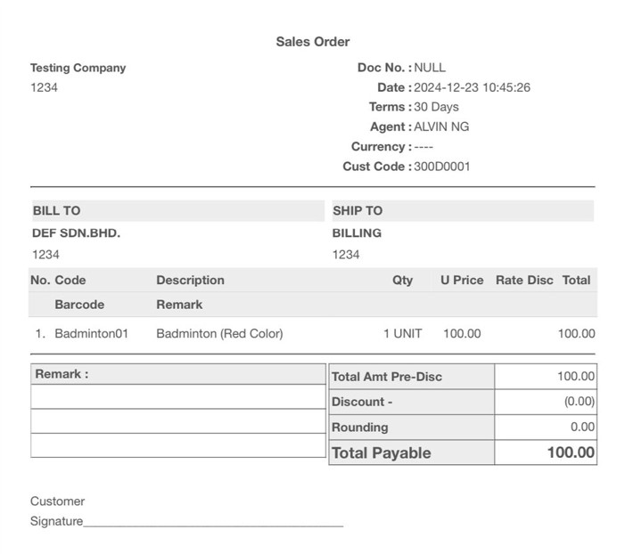 sales order template