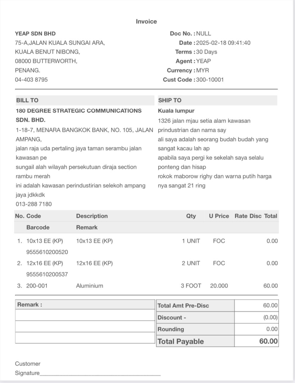 invoice template