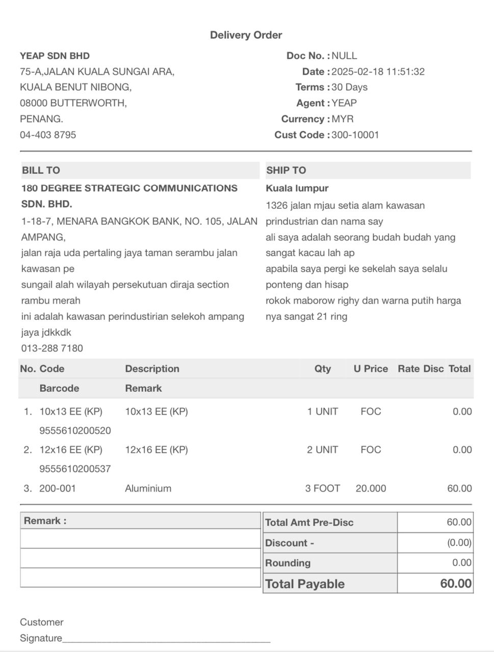 delivery order template