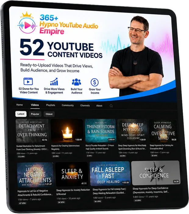 52 YouTube content videos mockup