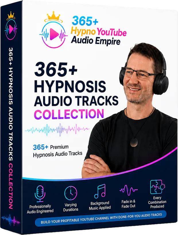 365+ Hypnosis Audio Tracks Collection box mockup