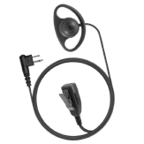 1-Wire D-Ring Earpiece with 2 Lines Out Bottom of PTT/Mic - ECO Line