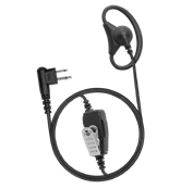 1-Wire D-Ring Adjustable Earpiece with Braided Fiber Cloth — Motorola M12