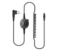 Detachable Coil Cable with Inline PTT for HS1, HS3, HS3G, HS5, HS7 & HS9 Headsets — Motorola M3