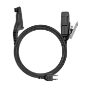 1-Wire SnapLock Earpiece Base with 2 Lines Out Bottom of PTT/Mic & Braided Fiber Cloth — Motorola M3