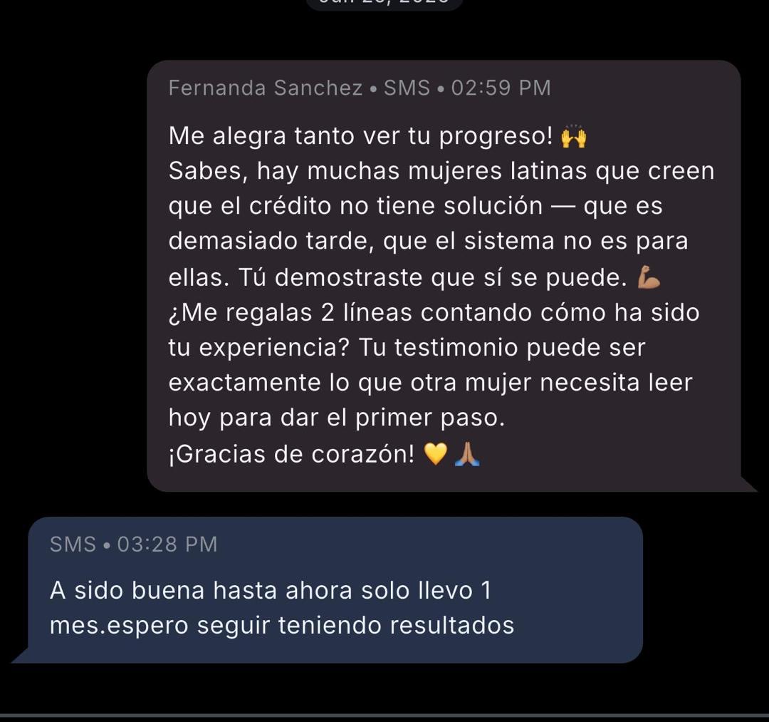 Conversación con una clienta sobre su progreso