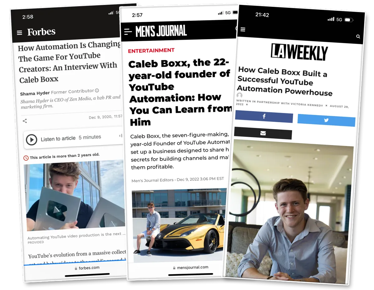 Forbes, Mens Journal, LA Weekly press coverage