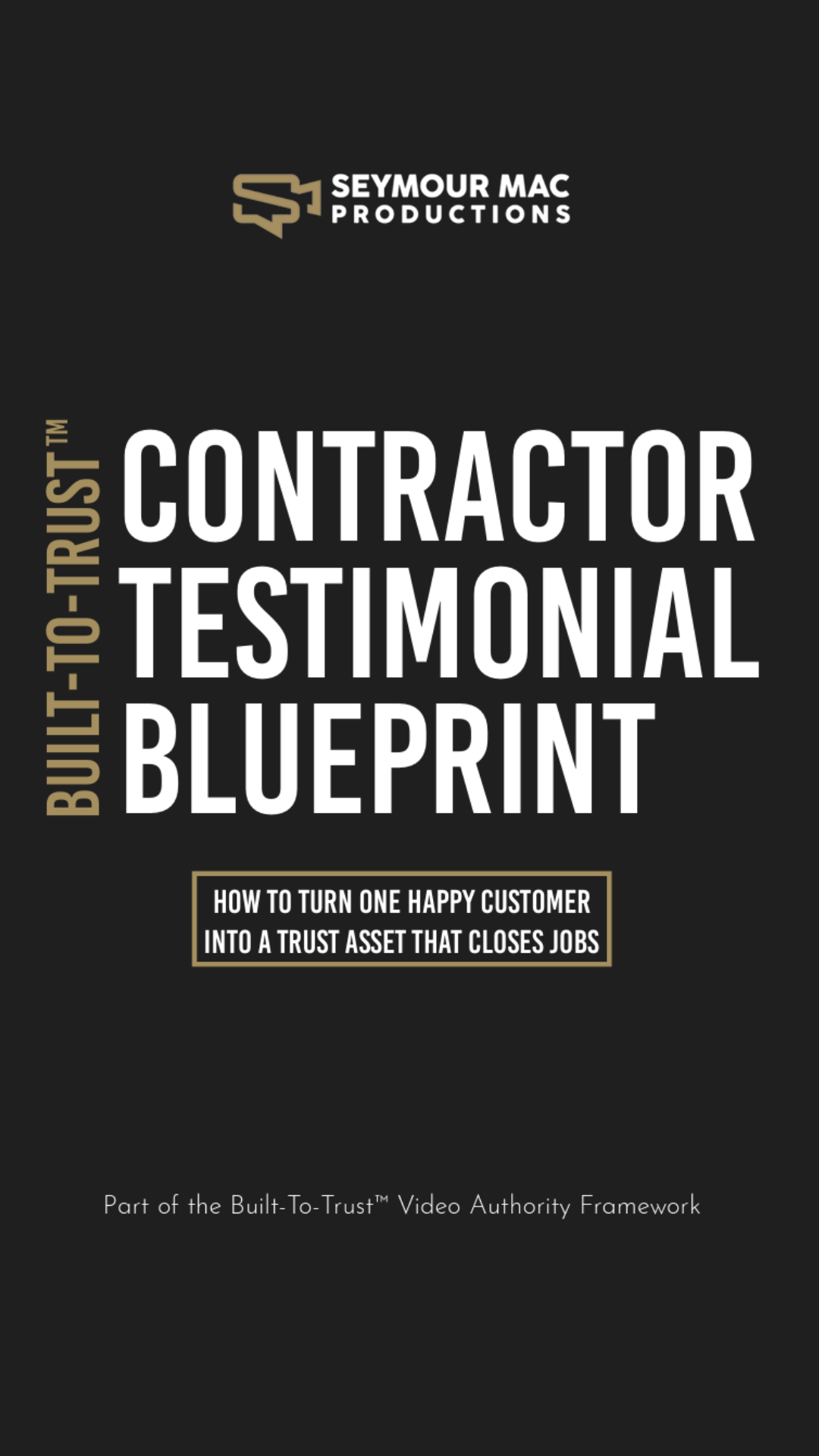 Built-To-Trust Testimonial Blueprint Cover