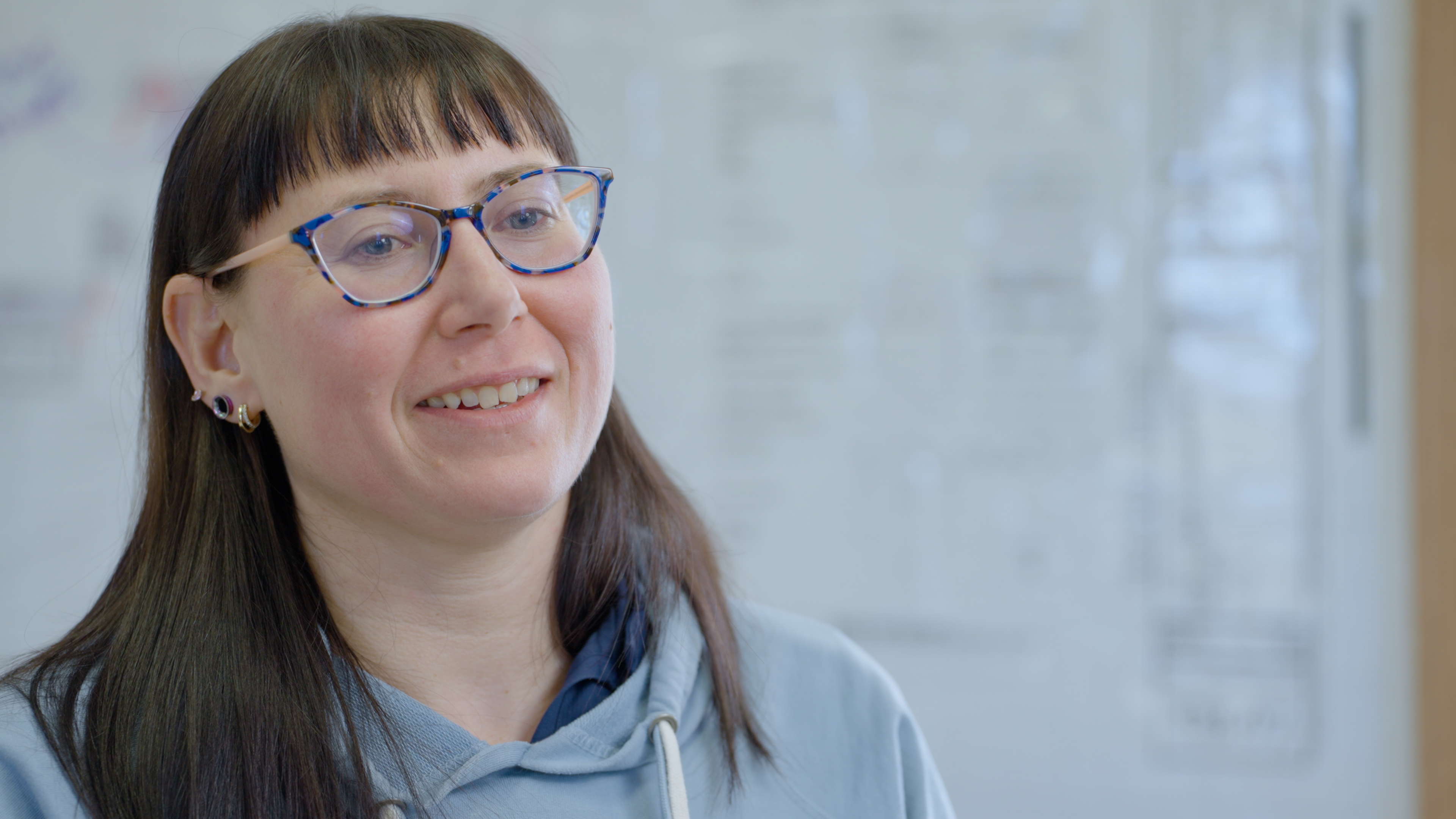 Professional testimonial interview setup