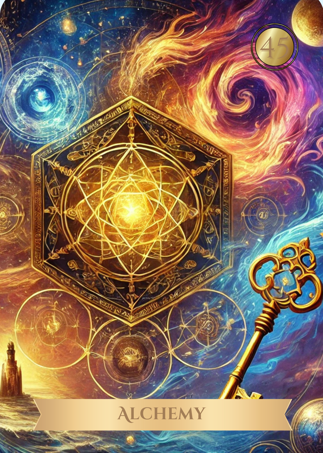 Alchemy oracle card transformation healing journey spiritual awakening message