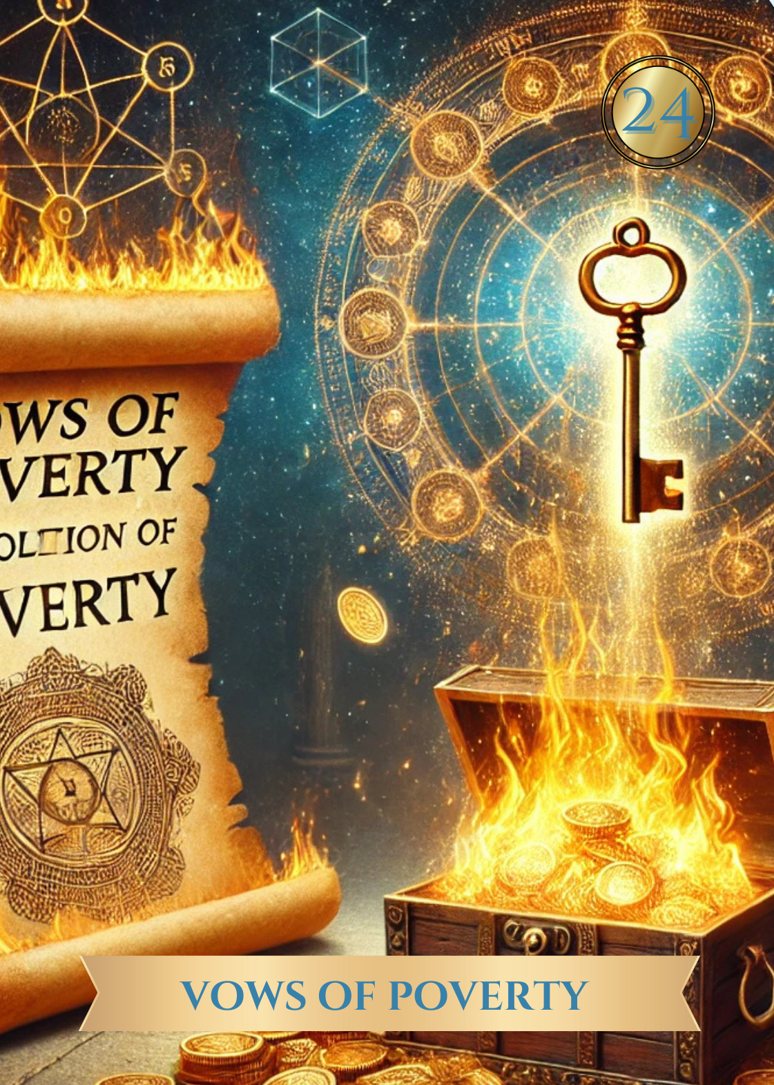 akashic soul alchemy oracle vow of poverty card