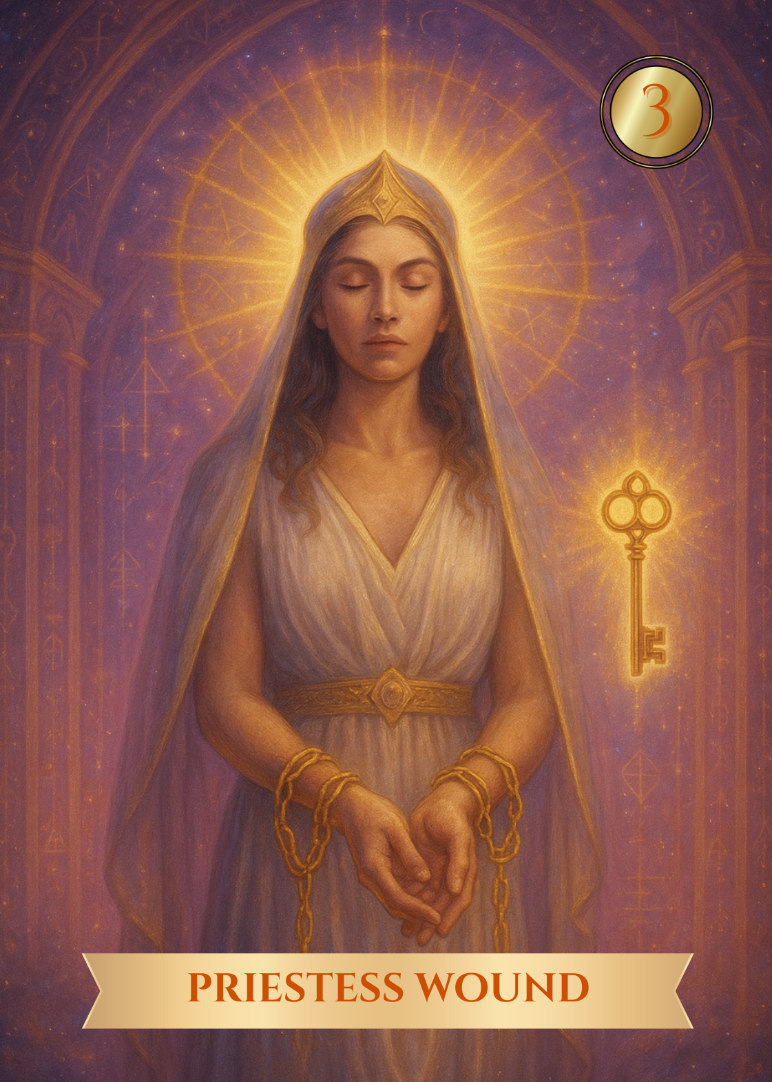 priestess wound akashic soul alchemy oracle card