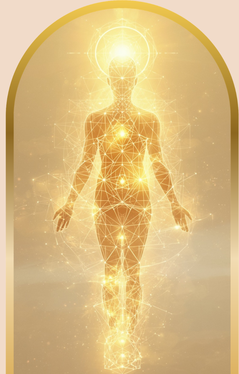Energetic body showing soul wounds and energy imprints being illuminated through healing