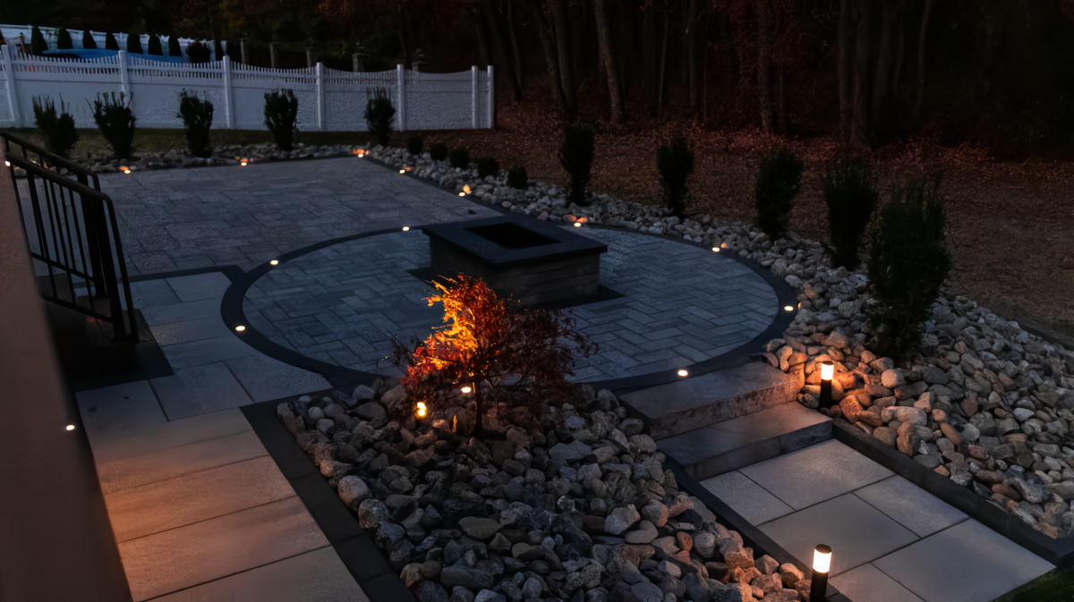 Custom Fire Pit & Seating Wall