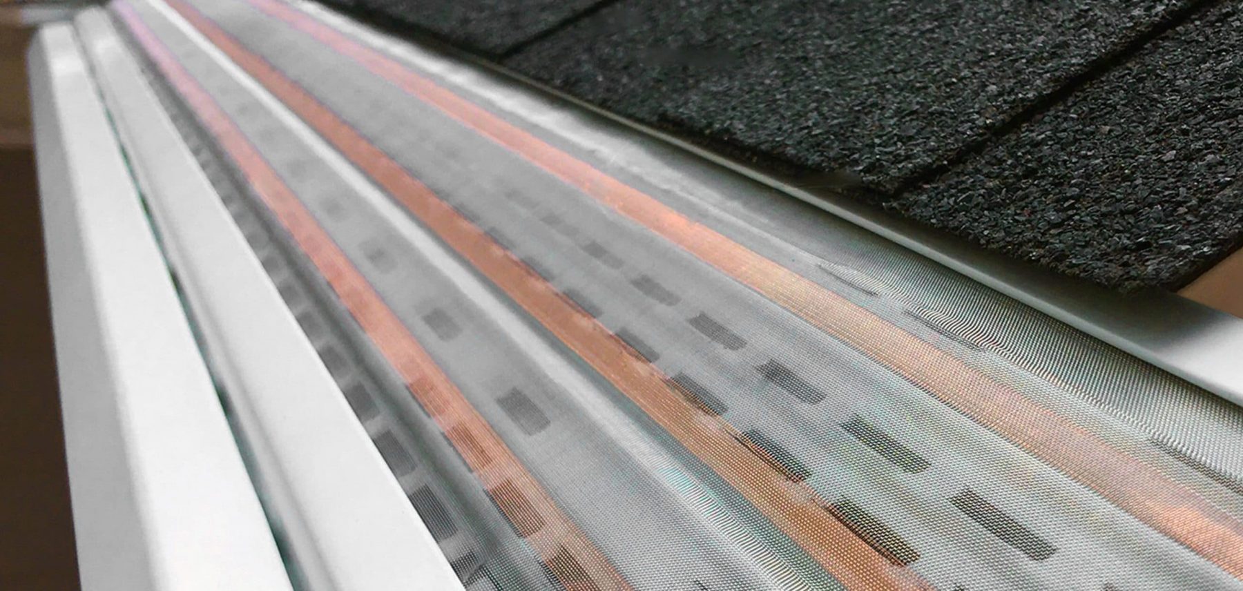 Gutter-protection system directing water into the gutter