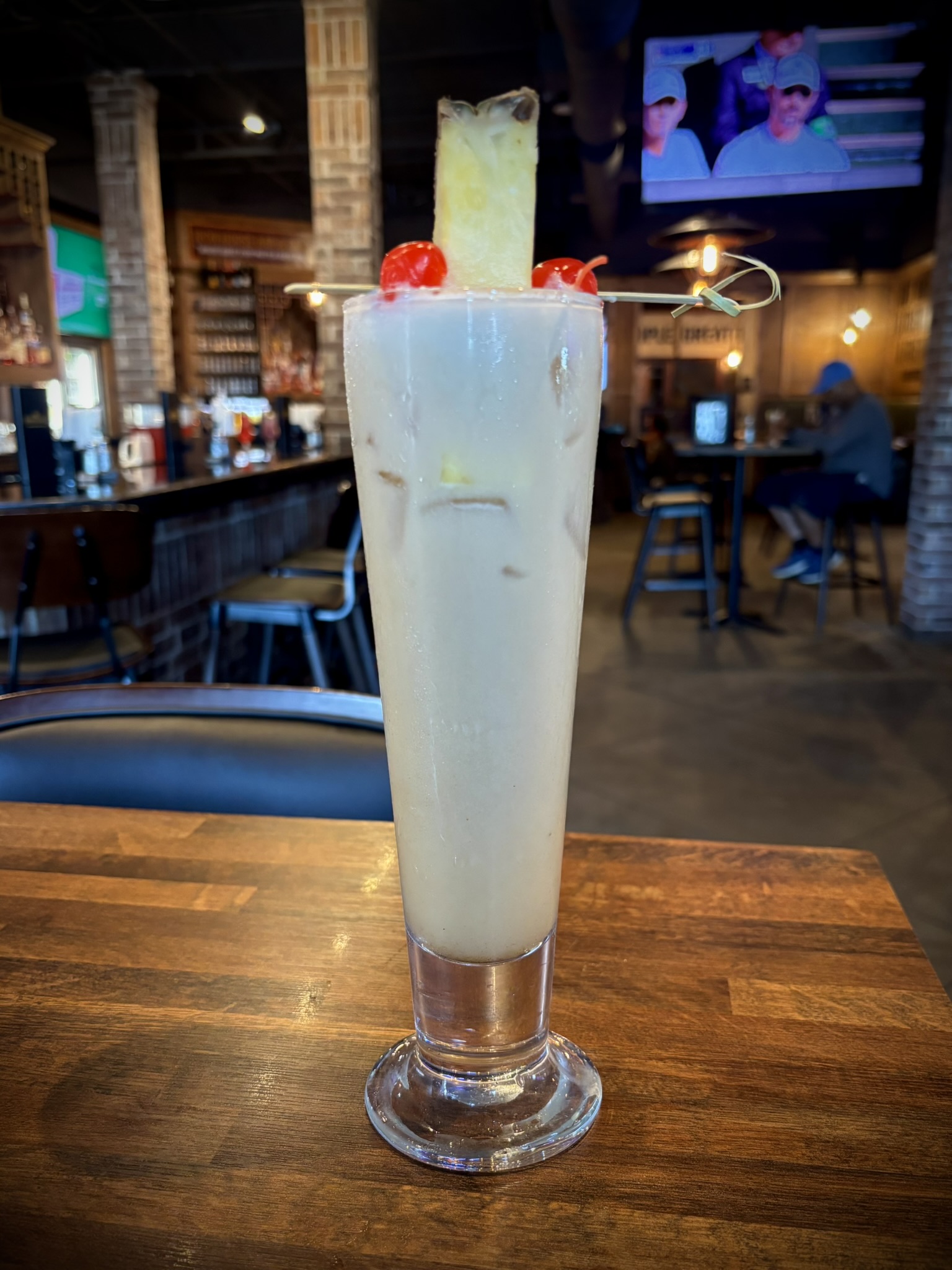 Tropical alcohol-free piña colada with coconut and pineapple, infused with chamomile for a relaxing, mellow vibe.