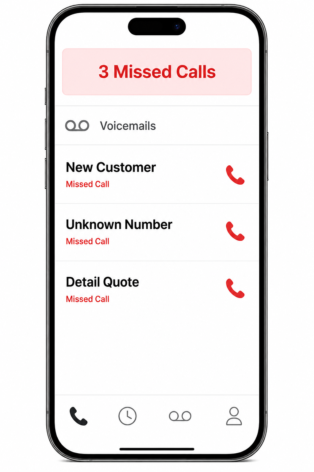 Missed calls before ShineOps