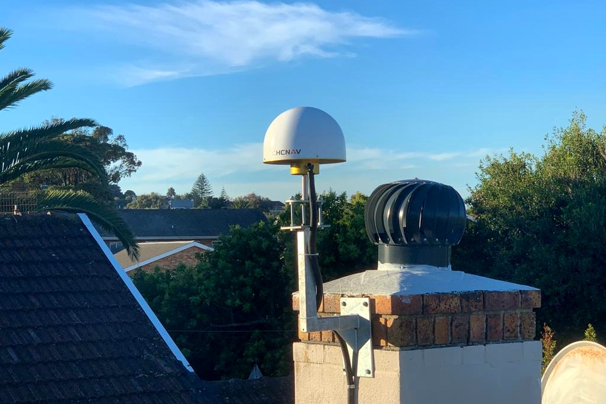 GPSNet reference station antenna in Plumstead, Cape Town
