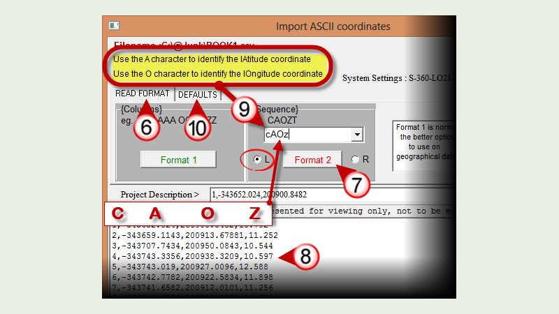 Preview from import geographical coordinates (LAT/LON) tutorial